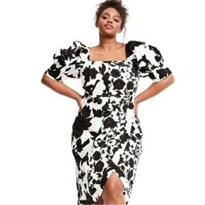 Target X Christopher John Rogers midi floral print dress faux wrap fitted